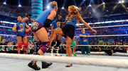 Eve attacking Zack Ryder at .
