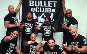 Bullet Club posing backstage in 2014.