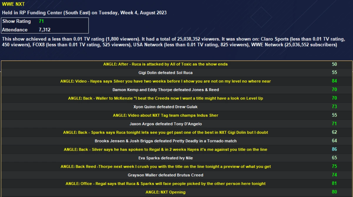 NXT E155 | Wrestlingworld Wiki | Fandom