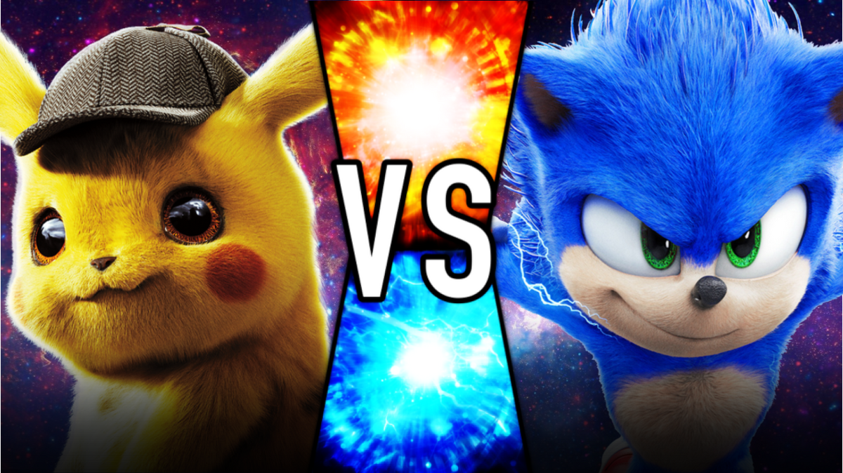 Sonic the Hedgehog and Detective Pikachu comparison