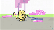 Wubbzy cleaning up the cake