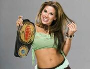 Mickie James as women's champion 