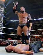 Batista winning as a two-times WWE Championship