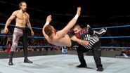 Owens delivered the powerbomb on Sami Zayn