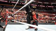 Nakamura hits Jeff Hardy with a low blow