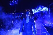 The Undertaker making his way at WrestleMania 33
