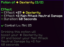 Dexterity Potion Tag