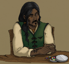 Natharai Ebonrook, perhaps the most dangerous man in the Kamil. Art by Cadence of WrA