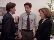 Tom Colton with Fox Mulder and Dana Scully