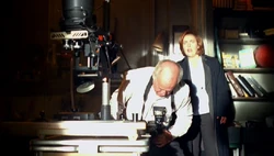  shoots through the camera & , hitting .