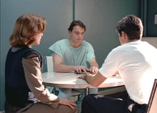 Modell "pushing"  while  watches.