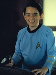 Fox Mulder dressed as Spock
