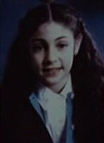 A photograph of Samantha in her brother's home office, in .