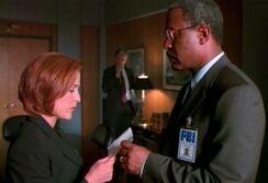 Dana Scully, Cigarette Smoking Man and Alvin Kersh