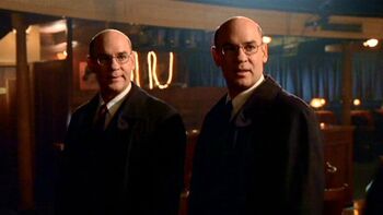 Walter Skinner and Jimmy Bond disguised as Skinner