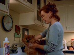 Queequeg is bathed by Dana Scully