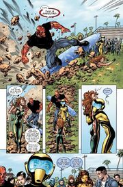 Loa helping Mettle to surf and being thanked by Hazmat