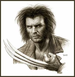 Miles Teves rendering of Mel Gibson as Wolverine for ILM
