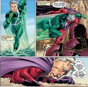 Quicksilver attacking his father during Avengers Vs X-Men