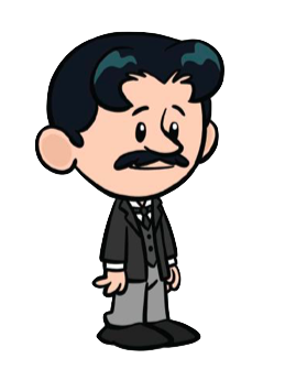 nikola tesla caricature