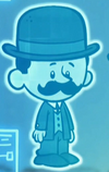 ~7 year old Orville has a mustache