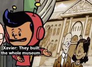 Xavier credits him and her with building entire museum