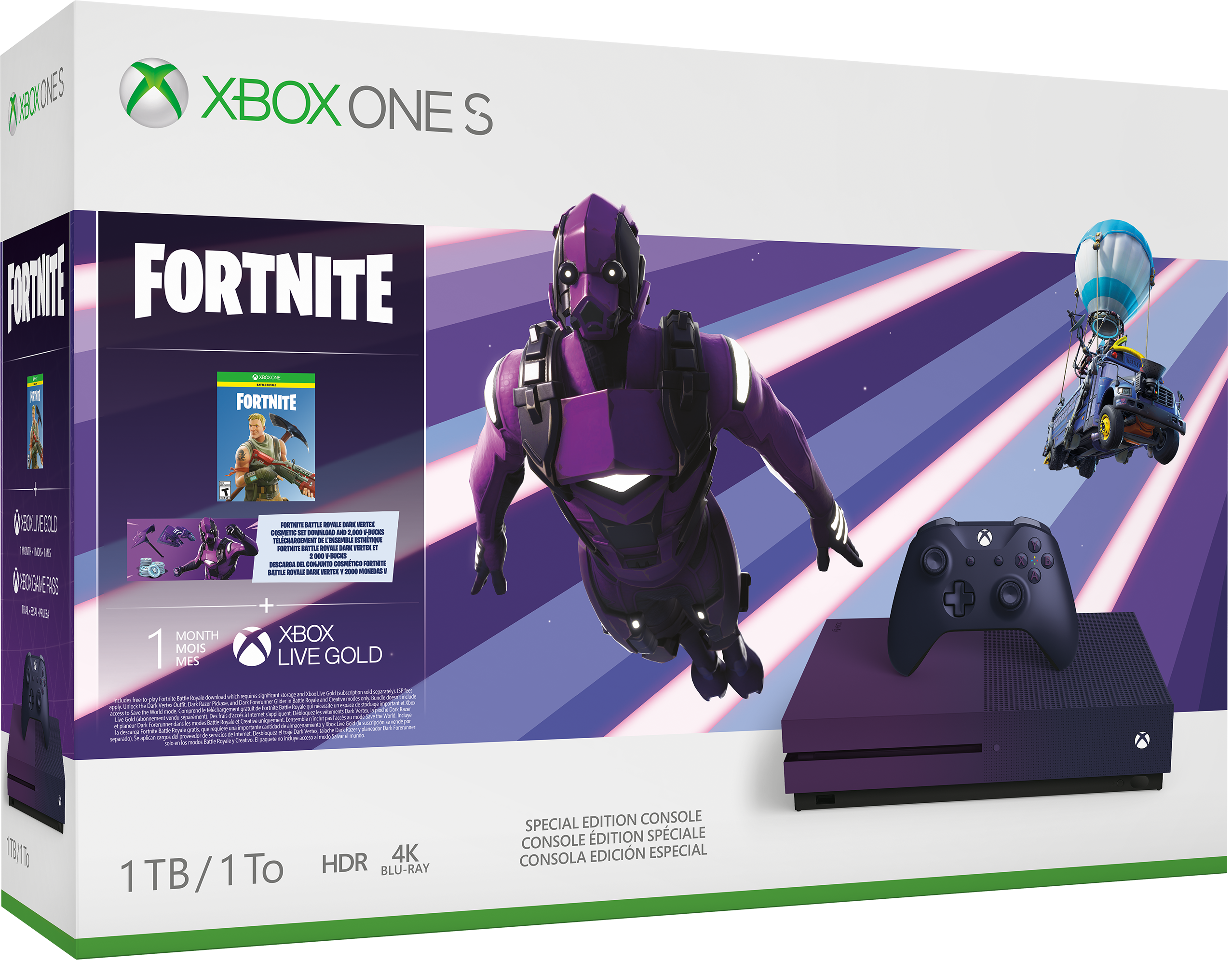 Xbox one s fortnite shop edition purple