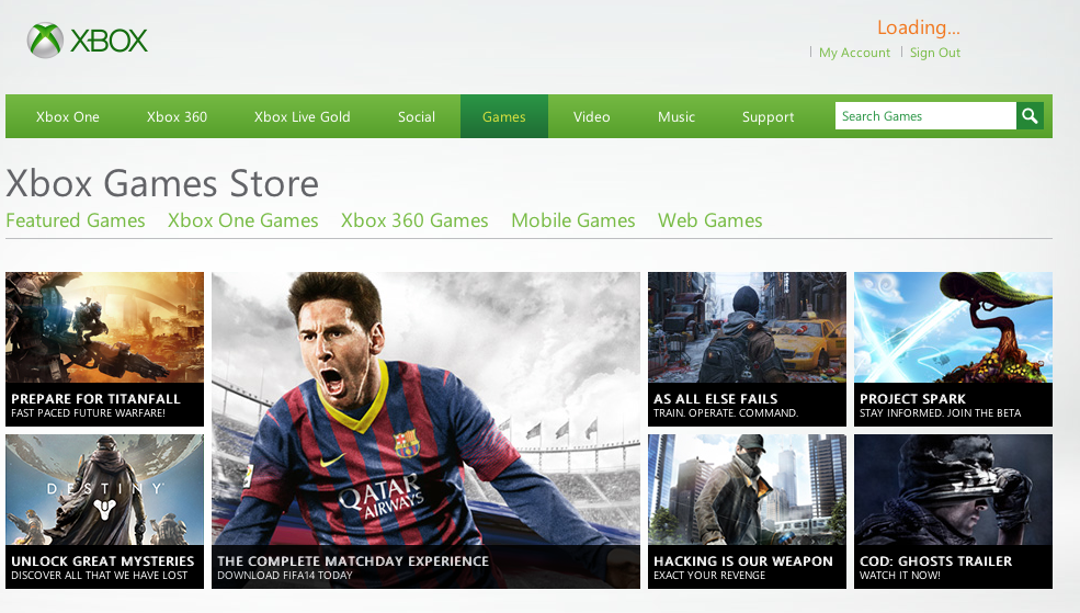 Xbox 360 website on sale