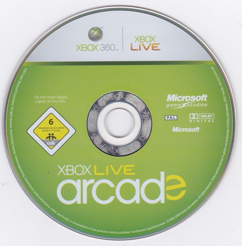 Xbox 360 Live Arcade Compilation Disc / Tested / No Manual