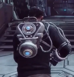 Agent Carter wearing an Armor Piercer Pack.