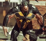 A Muton surprises a helpless civilian