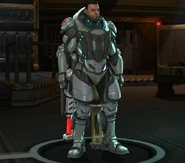 A male Heavy Class soldier wearing Titan Armor.