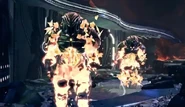 Скриншот ранней версии игры. На кораблях малых размеров, подобно изображённому, не может быть больше одного изгоя, а также они не могут активироваться вне «тарелки»