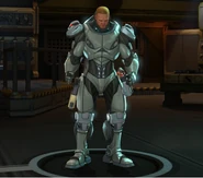 A male soldier wearing stock Titan Armor.