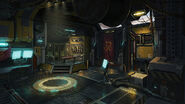 Concept art of the Avenger's Armory.