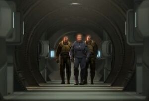 The Volunteer approaches the Gollop Chamber.