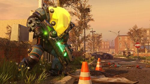 An Andromedon makes his way towards XCOM forces.