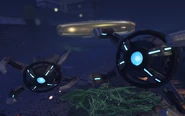 Drones escorting a Cyberdisc