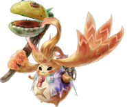 Riki with weapon
