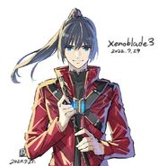 Artwork of Noah by Masatsugu Saito to celebrate the launch of Xenoblade Chronicles 3