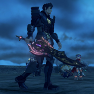 Malos's weapon, a Monado, as an Aegis