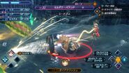 Tora using "Poppi α shield" in a battle