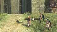 Daza outside of the Colony 6 gate in Definitive Edition