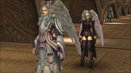 Yumea with a member of Bionite Order (Tyrea), being overheard