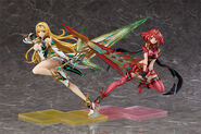 The 1/7 scale Pyra and Mythra figures