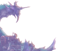 Evening menu artwork of Rex and Azurda
