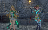 Kora and Mythra dancing during her Blade Quest