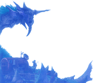 Daytime menu artwork of Rex and Azurda