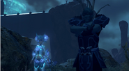 Praxis with her former mercenary leader