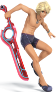 Artwork of Shulk in his shirtless outfit for Super Smash Bros. for Nintendo 3DS / Wii U